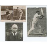 Elias Henry 'Patsy' Hendren. Middlesex C.C.C., Brentford F.C. & England. Sepia postcard of Hendren