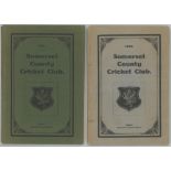 Somerset County Cricket Club Year Book 1921 and 1922. Somerset County Herald, Taunton. Original
