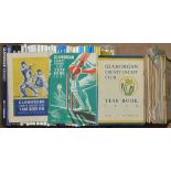 Glamorgan C.C.C. yearbooks 1946-2015, not issued 1940-1945. Incomplete run of Glamorgan yearbooks in