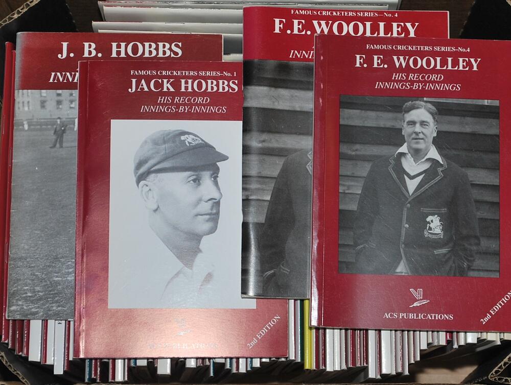 Association of Cricket Statisticians Publications 'Famous Cricketers Series'. Run of numbers 1 to