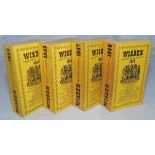 Wisden Cricketers' Almanack 1955 to 1958. Original limp cloth covers. Some light soiling to covers