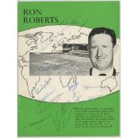 Ron Roberts. 'The Ron Roberts Appeal Fund' brochure produced to commemorate the life of the