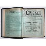 'Cricket: A Weekly Record of the Game'. Volume I (New Series). Numbers 1-30. January 27th to