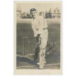 Thomas Walter 'Tom' Hayward. Surrey & England 1893-1914. Mono real photograph postcard of Hayward,