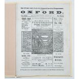 The Oxford [Music Hall] Cricket Club 1873. Eight page programme titled 'The Oxford' produced by