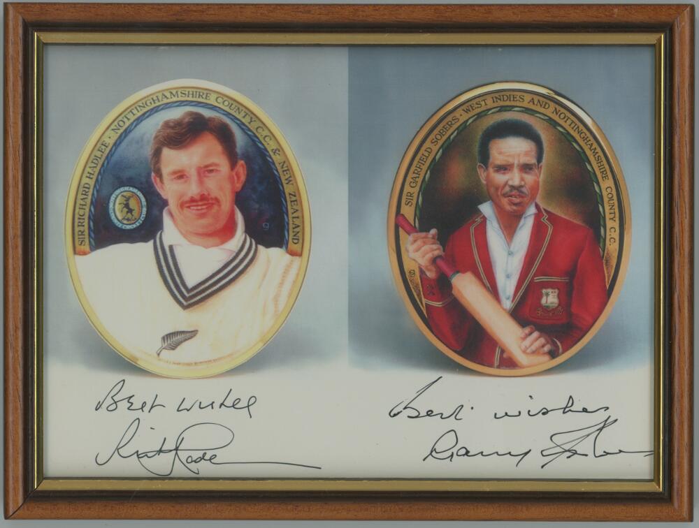 Nottinghamshire Knights. Richard Hadlee and Garry Sobers. A photo montage comprising two colour
