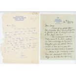 Anthony Robert 'Tony' Lewis, Glamorgan & England 1955-1974. A small selection of correspondence to