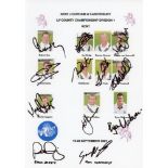 Kent C.C.C. 1997-2009. Five unofficial autograph sheets of Kent teams. Signatures include McCague,