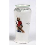 'Next Man In'. A Royal Doulton 'Black Boy' bone china vase, entitled 'Next Man In' printed with a
