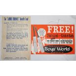 Cricket advertising and promotional cards. Large blue file comprising nine items, some signed.