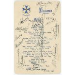 Australia. Queensland 1930/31. Original printed luncheon menu card for 'Lennon's of Brisbane dated