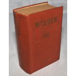 Wisden Cricketers' Almanack 1947. Original hardback. Creasing to spine paper, some dulling to