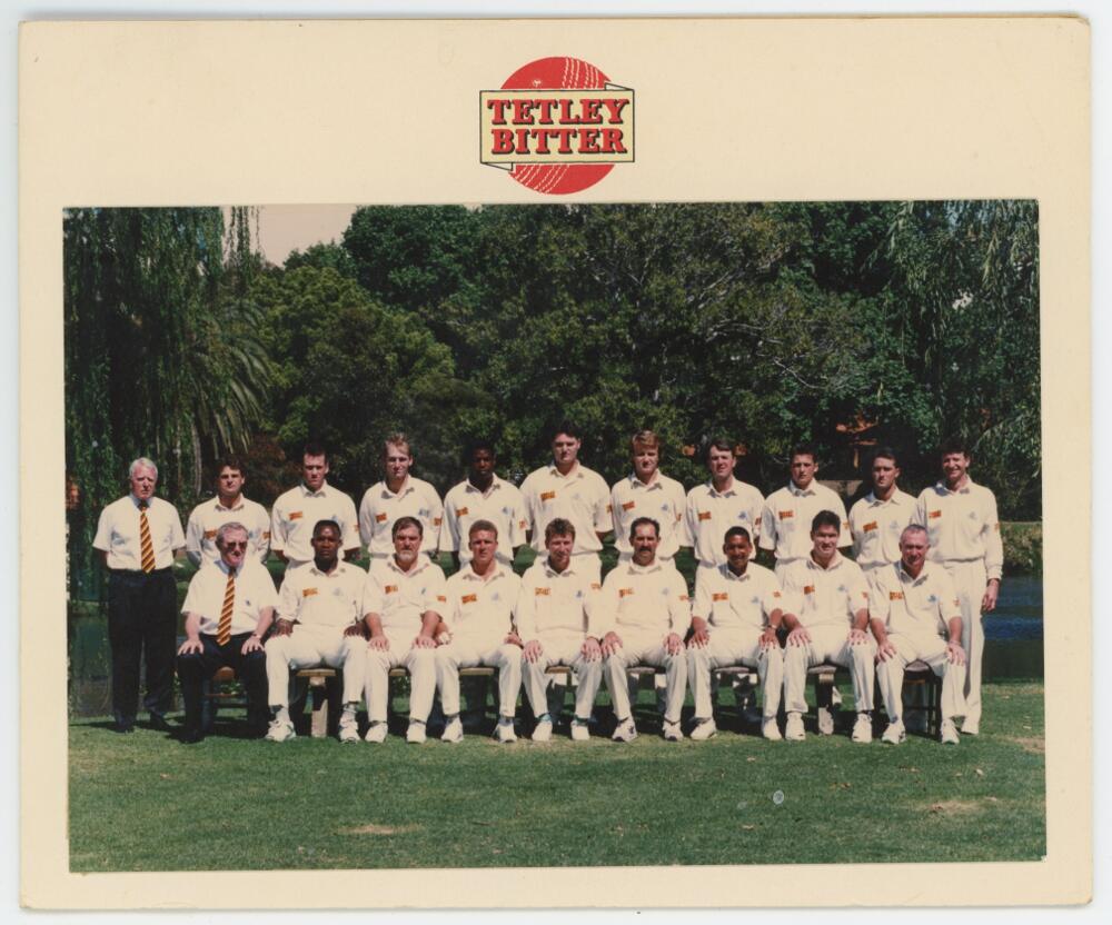 England tour to Australia 1994/95. Official 'Tetley Bitter' sponsor's Christmas card with colour