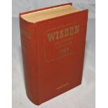 Wisden Cricketers' Almanack 1951. Original hardback. Broken rear internal hinges, minor wear to