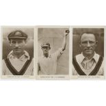 'Australian Test Team' 1930. Six real photograph, same series, sepia postcards of members of the