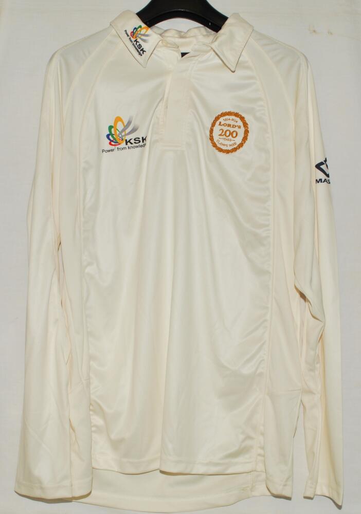 Lord's Bicentenary 2014. One long sleeve and one short sleeve shirt for the M.C.C. XI and Rest of