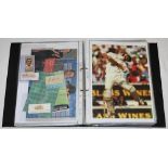 Test cricket autographs 1930s-2000s. Black folder comprising a large selection of over one hundred