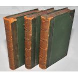 Wisden Cricketers' Almanack 1890, 1892 and 1893. 27th, 29th & 30th editions. Bound in green