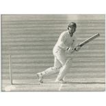 Test cricketers 1980s-1990s. Twenty five original mono press photographs of match action, player