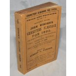 Wisden Cricketers' Almanack 1892. 29th edition. Original paper wrappers. Neat replacement spine