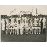 England v South Africa 1951. Original mono press photograph of the England team taken prior to the