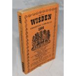 Wisden Cricketers' Almanacks 1944. 81st Edition. Original limp cloth covers, Only 5600 paper