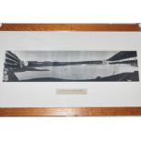 Brabourne Stadium, Bombay, India. Original panoramic photograph of a match in progress with a