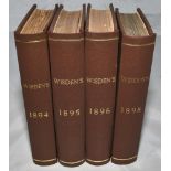 Wisden Cricketers' Almanack 1894, 1895, 1896 and 1898. 31st, 32nd, 33rd & 35th editions. All four