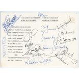 'The Lord's Taverners- Cricket Weekend' 1981. Official card produced for the cricket weekend with