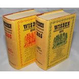 Wisden Cricketers' Almanack 1965 & 1966. Original hardbacks with dustwrapper. Some age toning,