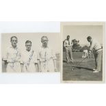 Cricket photographs 1920s-1940s. A selection of eight mono press and candid photographs and one copy