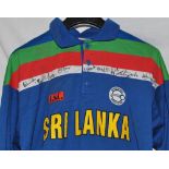 Sri Lanka. Benson & Hedges World Cup 1992. Sri Lanka blue short sleeve shirt with green, red and