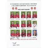 Northamptonshire C.C.C. 2007-2009. Four unofficial autograph sheets of Northamptonshire teams.