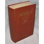 Wisden Cricketers' Almanack 1957. Original hardback. Minor marks to front board otherwise in good/