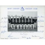 Kent C.C.C. c1966/67. Official mono printed photograph of the Kent team seated and standing in