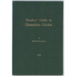 'Readers' Guide to Hampshire Cricket'. Desmond Eagar. Privately published 1964. Green boards with