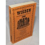 Wisden Cricketers' Almanacks 1945. 81st Edition. Original limp cloth covers, Only 6500 paper