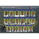 Worcestershire C.C.C. 2007-2009. Two official and five unofficial autograph sheets of Worcestershire