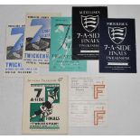 Middlesex 7 A-Side Finals, Twickenham 1929-1991. Collection of sixteen programmes for the period for