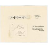 H.B. Daft and J.W. Dale. Two signatures in ink, one of Harry Butler Daft (Nottinghamshire 1885-