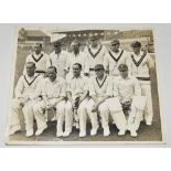 England v India, Old Trafford 1936. Excellent large original mono press photograph of the England
