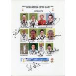 Derbyshire C.C.C. 2007-2010. Six unofficial autograph sheets of Derbyshire teams. Signatures include