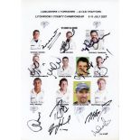 Yorkshire C.C.C. 2007. Six unofficial autograph sheets of Yorkshire teams. Signatures include Gough,