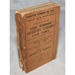 Wisden Cricketers' Almanack 1891. 28th edition. Original wrappers. Front wrapper detached, heavy