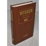 Wisden Cricketers' Almanack 1941. Willows hardback reprint (1999) with gilt lettering. Limited