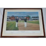 'An Historic Moment. 1st Test Match. England v South Africa. Lord's 1994'. Large colour limited