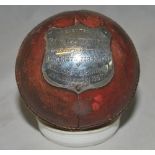 Raymond Illingworth. Yorkshire, Leicestershire & England 1951-1983. Cricket ball presented to