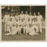 Australia tour to England 1938. Official sepia press photograph of the Australian touring party