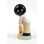 'Golliwog Cricketer'. Large handpainted ceramic figure of a golliwog batsman made by Carltonware. To