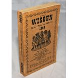 Wisden Cricketers' Almanack 1943. 80th edition. Original limp cloth covers. Only 5600 paper copies